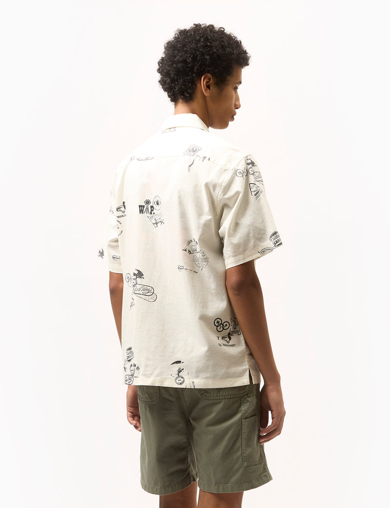 Carhartt WIP Stamp Print Shirt Sleeve Shirt - Wax