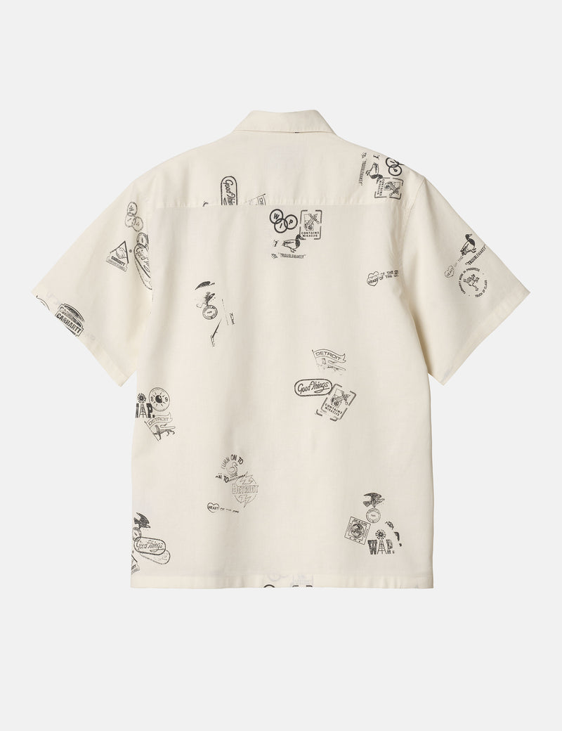 Carhartt WIP Stamp Print Shirt Sleeve Shirt - Wax