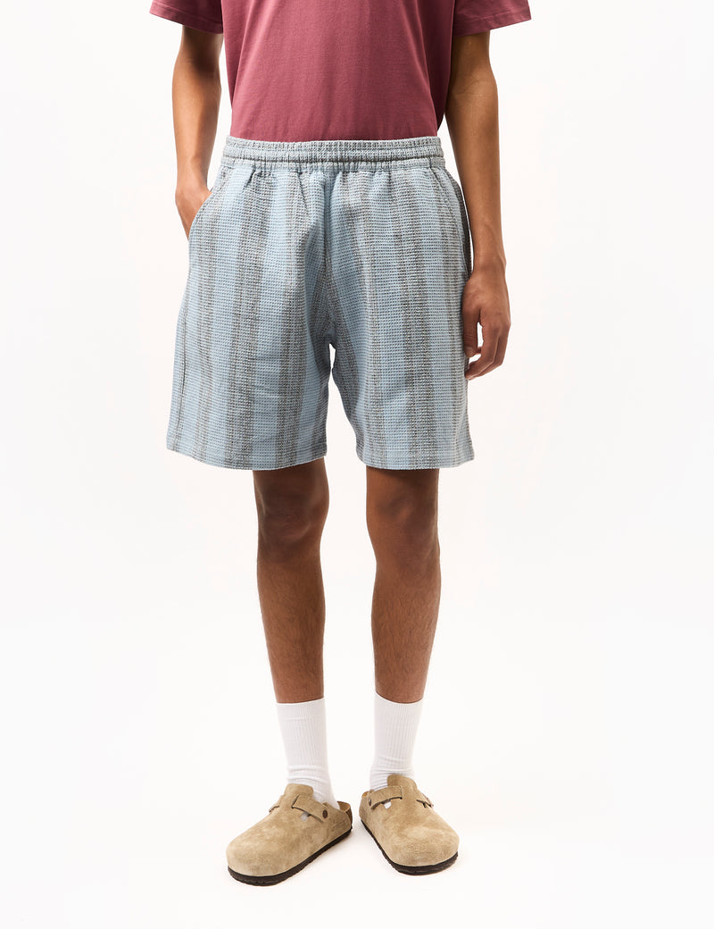 Carhartt WIP Dodson Stripe Shorts - Misty Sky Blue