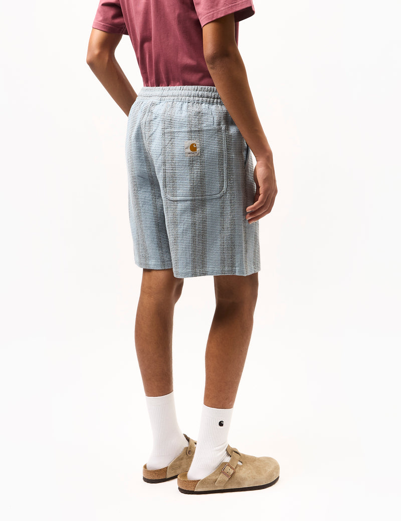 Carhartt WIP Dodson Stripe Shorts - Misty Sky Blue