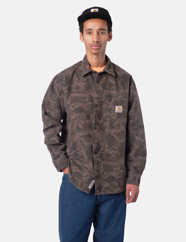 Carhartt WIP Duck Shirt - Camo Duck Green/Porphyry