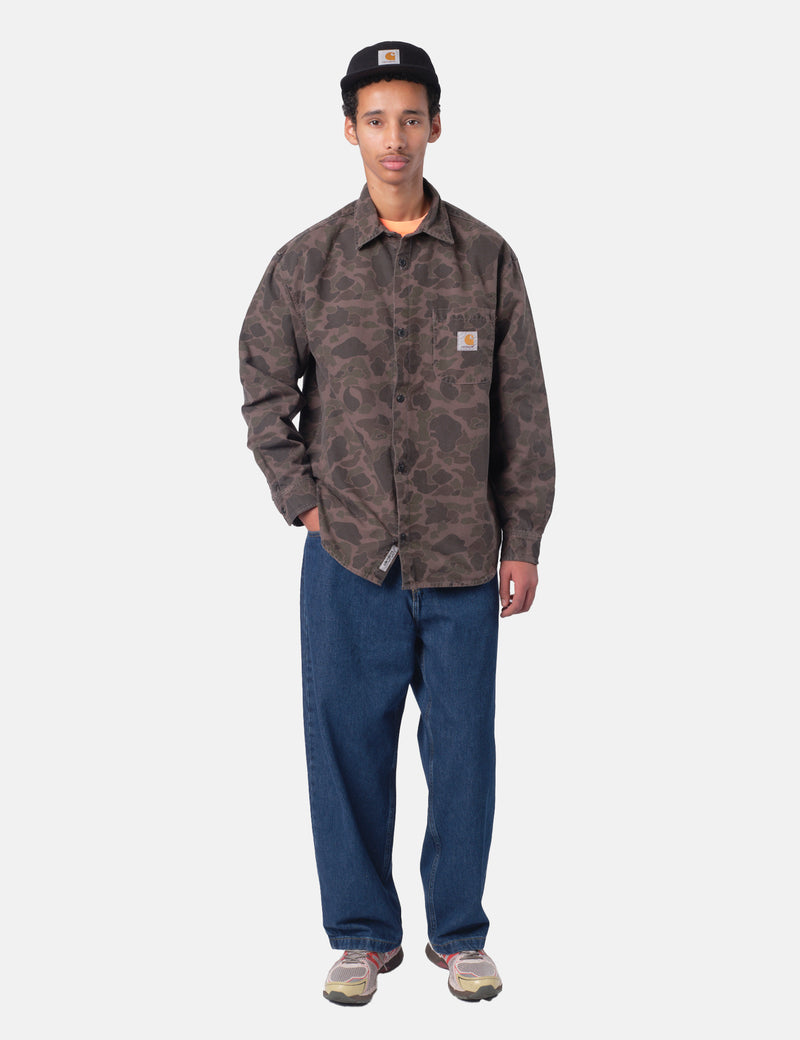 Carhartt WIP Duck Shirt - Camo Duck Green/Porphyry