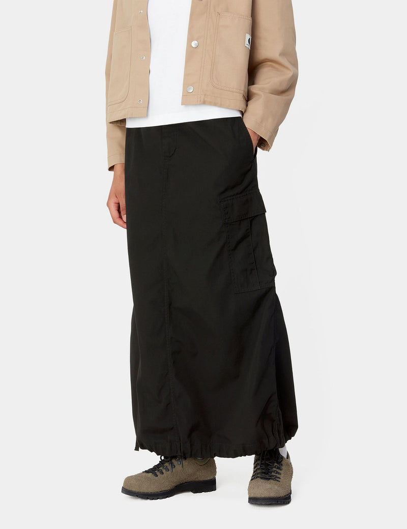 Carhartt WIP Women's Cargo Skirt Long - Black