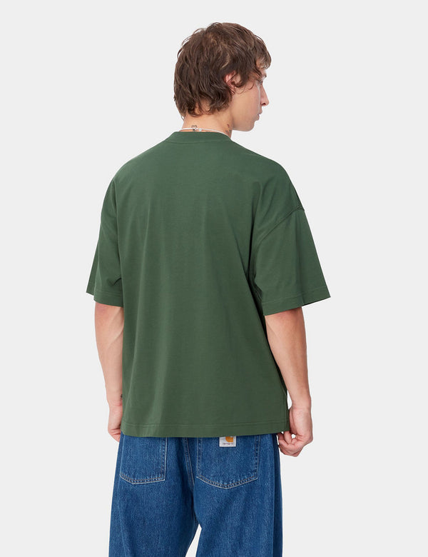 Carhartt WIP Signature Script T-Shirt (Boxy Loose) - Sycamore Tree Green