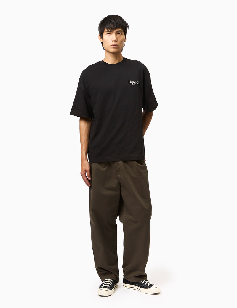 Carhartt WIP Signature Script T-Shirt (Boxy Loose) - Black