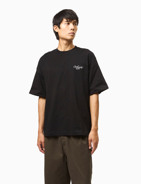 Carhartt WIP Signature Script T-Shirt (Boxy Loose) - Black