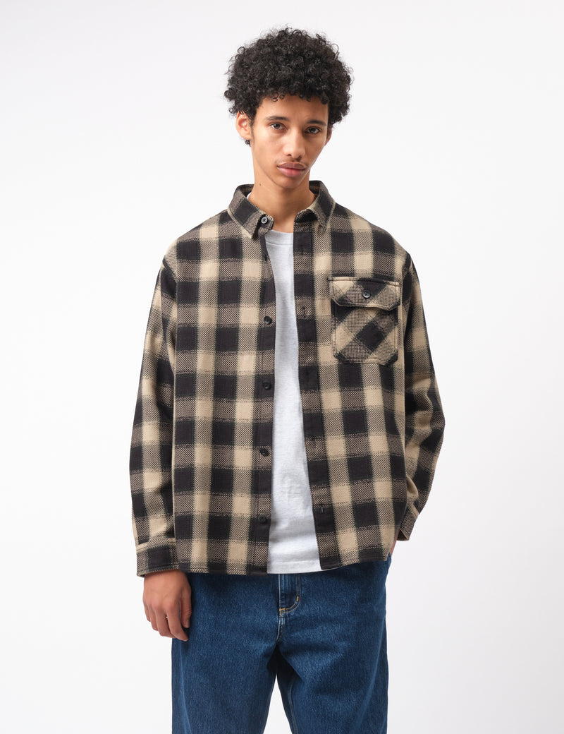 Carhartt WIP Witten Check Shirt - Wall Beige