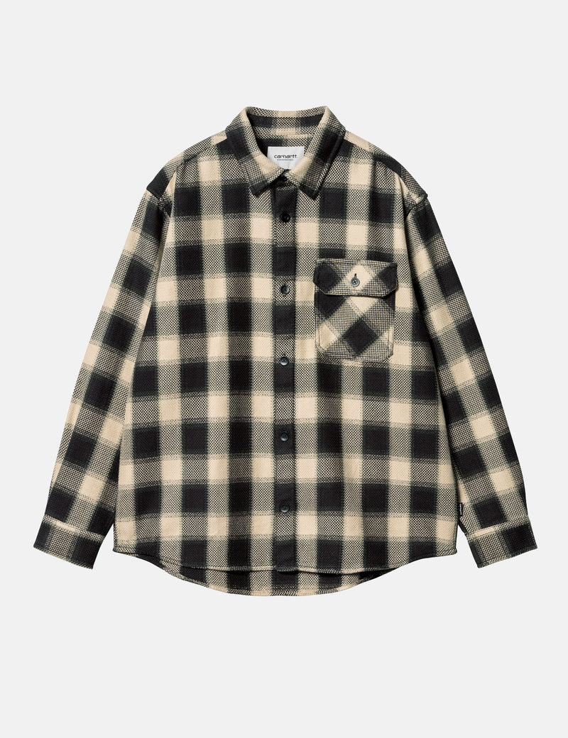 Carhartt WIP Witten Check Shirt - Wall Beige