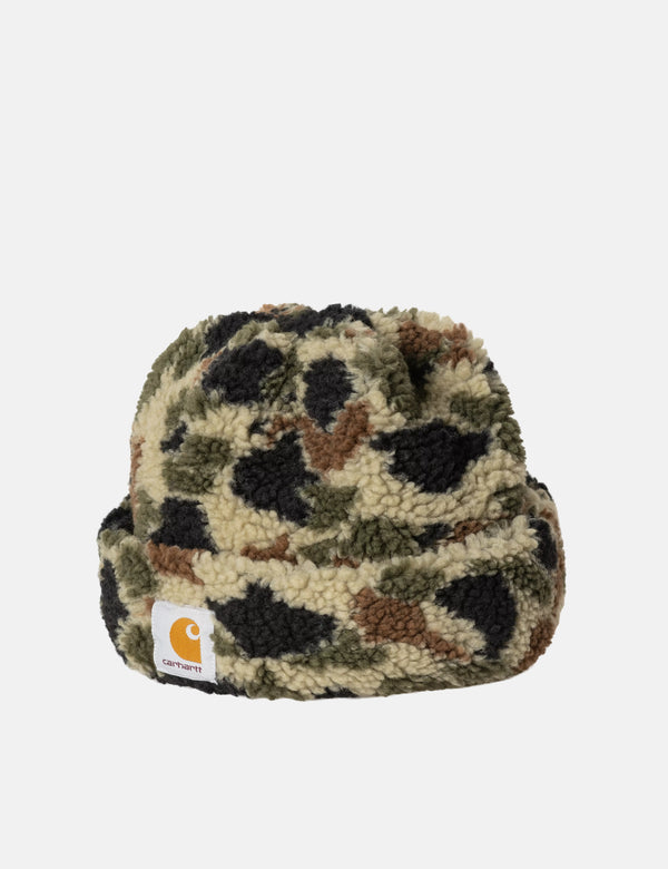 Carhartt WIP Prentis Beanie Hat - Camo Duck Jacquard Green