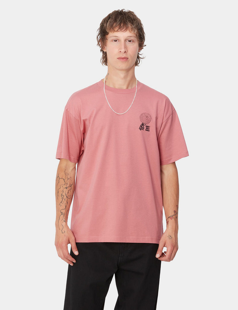 Carhartt WIP Chrysanthemum T-Shirt (Loose) - Dusty Rose