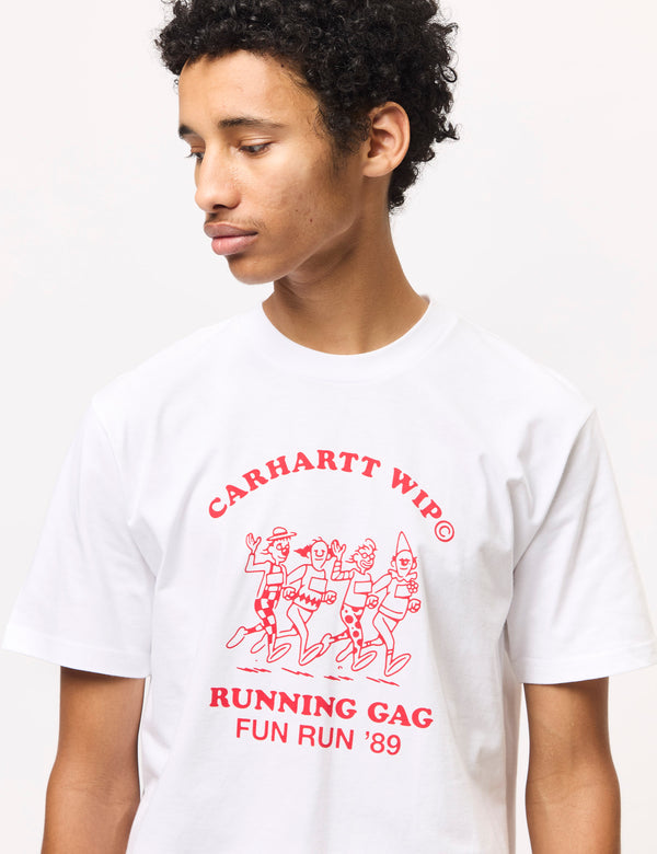 Carhartt WIP Fun Run T-Shirt (Regular) - White/Red