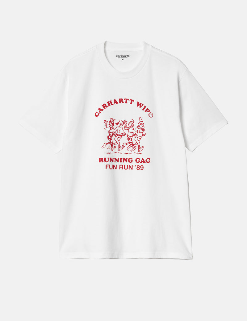 Carhartt WIP Fun Run T-Shirt (Regular) - White/Red