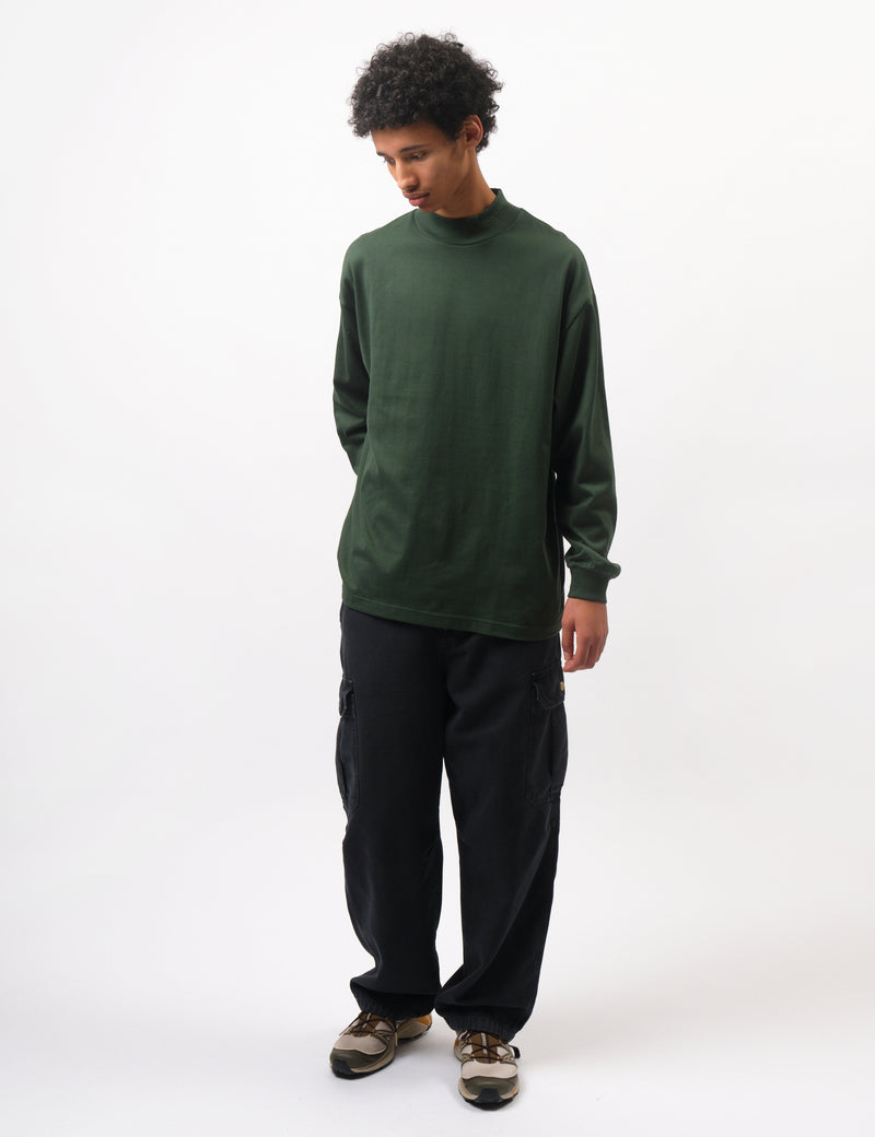 Carhartt WIP Script Mockneck T-Shirt (Loose) - Sycamore Tree Green