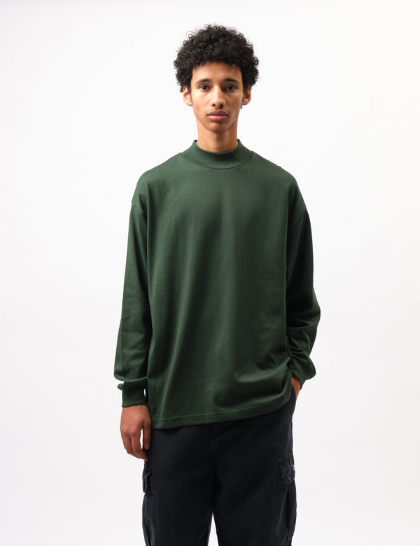 Carhartt WIP Script Mockneck T-Shirt (Loose) - Sycamore Tree Green