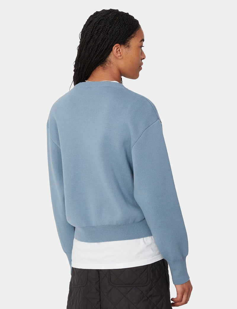 Carhartt WIP Women's Signature Sweater - Dusty Ice Blue