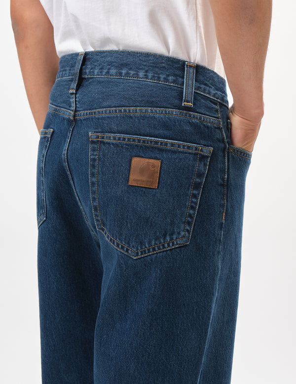 Carhartt WIP Aaron Pant (Smith Denim) - Blue Stone Washed