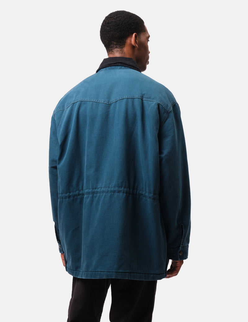 Carhartt WIP OG Santa Fe Coat (Stone Canvas) - Deep Lagoon