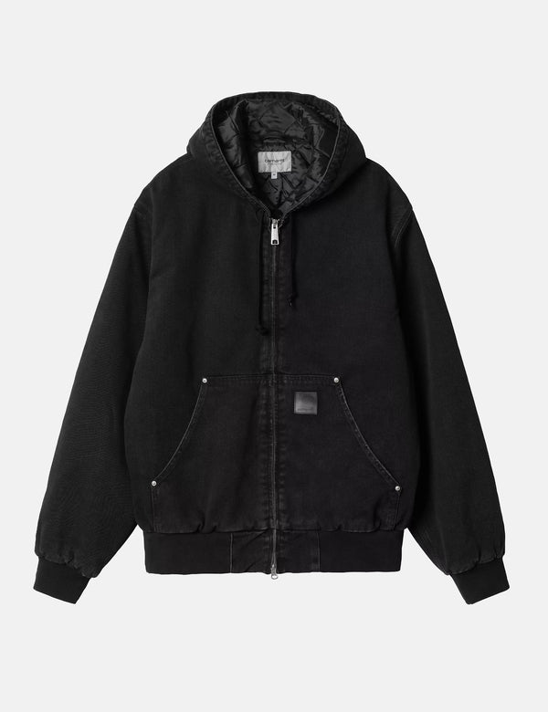 Carhartt WIP OG Active Rivet Jacket - Black Stone Washed