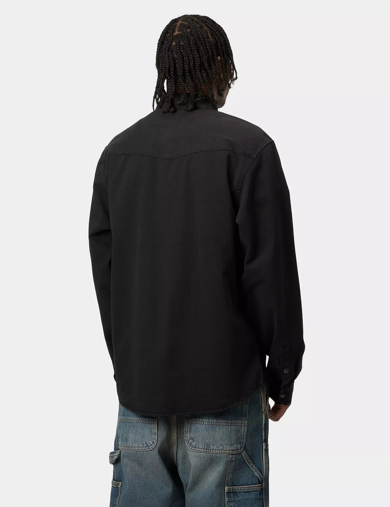 Carhartt WIP Santa Fe Shirt (Garment Dyed) - Black