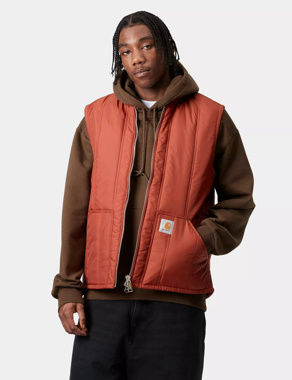 Carhartt WIP Lachlan Vest Liner - Vermillion Orange