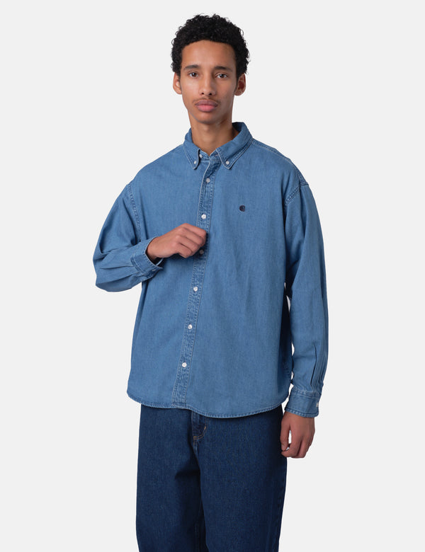 Carhartt WIP Lucas Shirt - Blue Stone Washed
