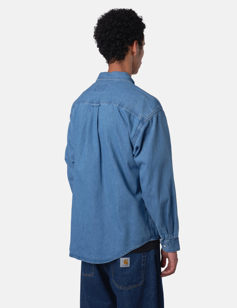 Carhartt WIP Lucas Shirt - Blue Stone Washed