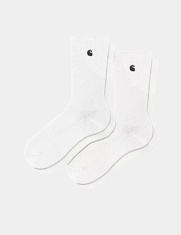 Carhartt WIP Madison Pack Socks (2 Pack) - White