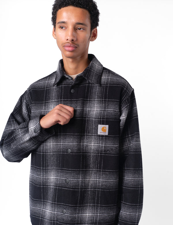 Carhartt WIP Brennan Over Shirt Jacket (Brennan Check) - Black/Wax