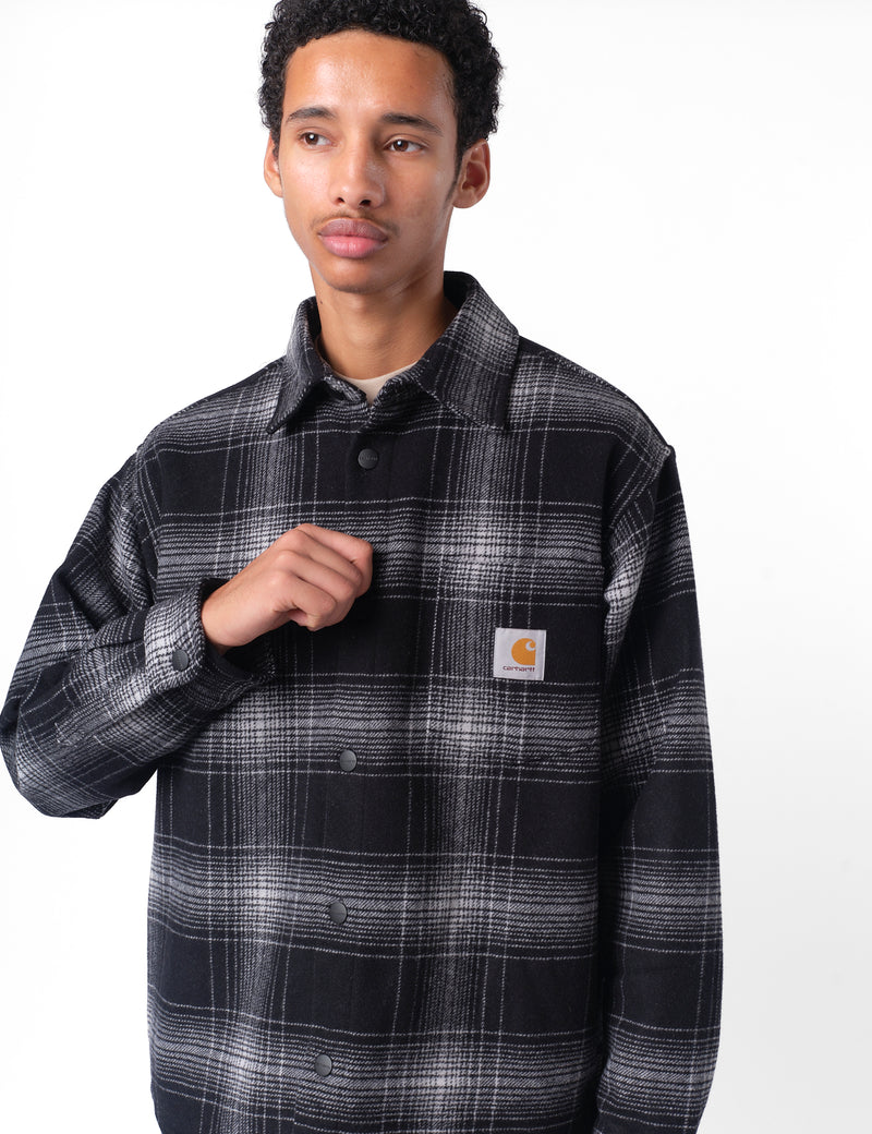 Carhartt WIP Brennan Over Shirt Jacket (Brennan Check) - Black/Wax