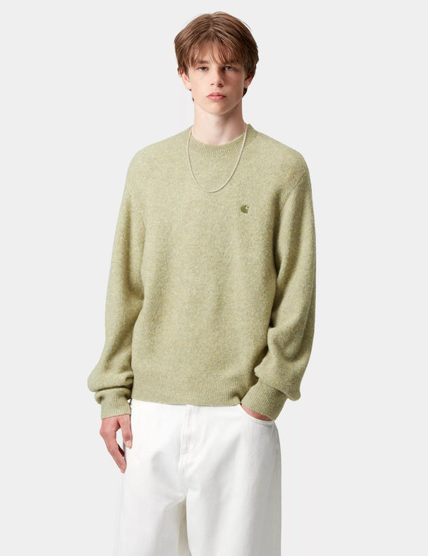 Carhartt WIP Curtis Sweater - Tangled Brass Green