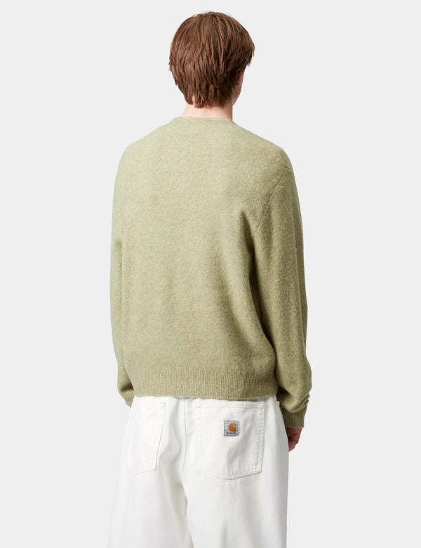 Carhartt WIP Curtis Sweater - Tangled Brass Green