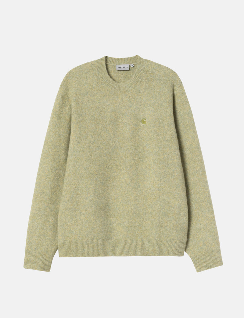 Carhartt WIP Curtis Sweater - Tangled Brass Green