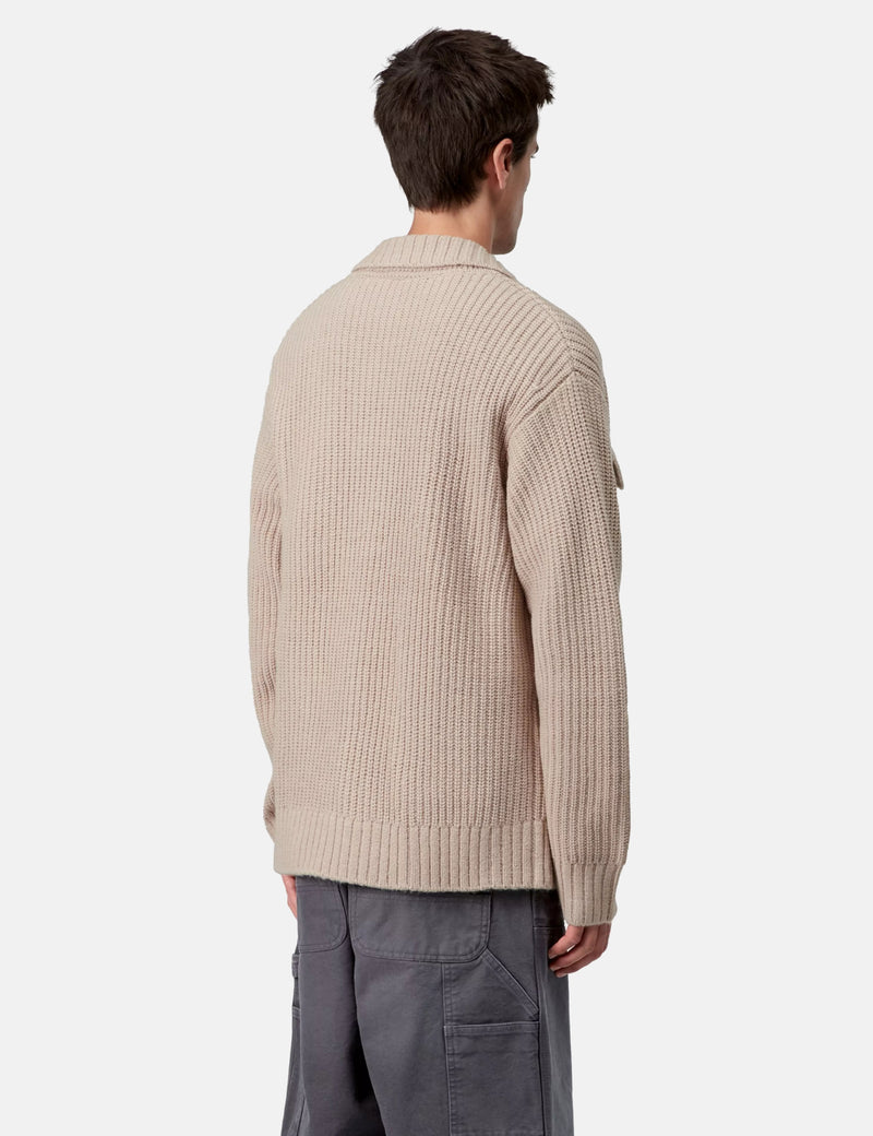 Carhartt WIP Chore Knit Jacket - Fleur De Sel Beige