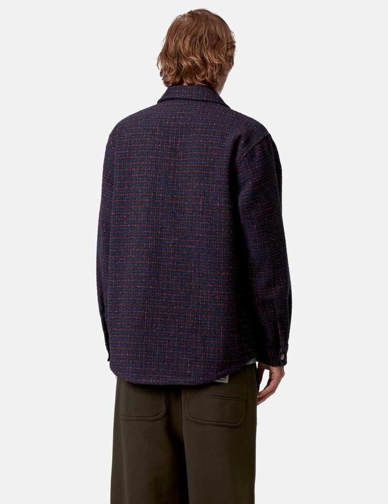 Carhartt WIP Bellamy Over Shirt Jacket (Bellamy Check) - Deep Night Blue