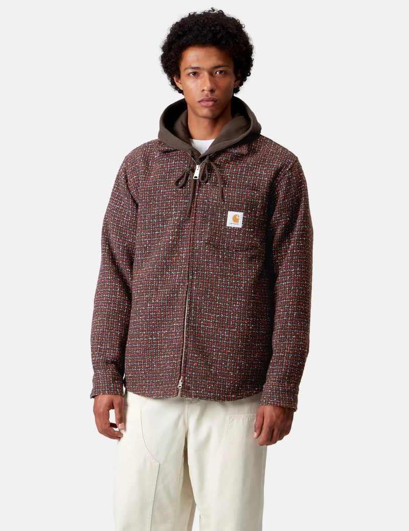 Carhartt WIP Bellamy Over Shirt Jacket (Bellamy Check) - Tobacco Brown
