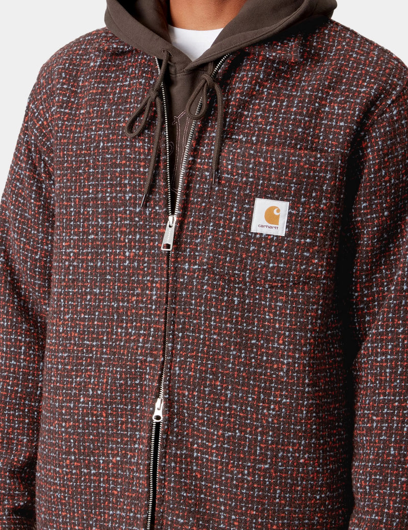 Carhartt WIP Bellamy Over Shirt Jacket (Bellamy Check) - Tobacco Brown