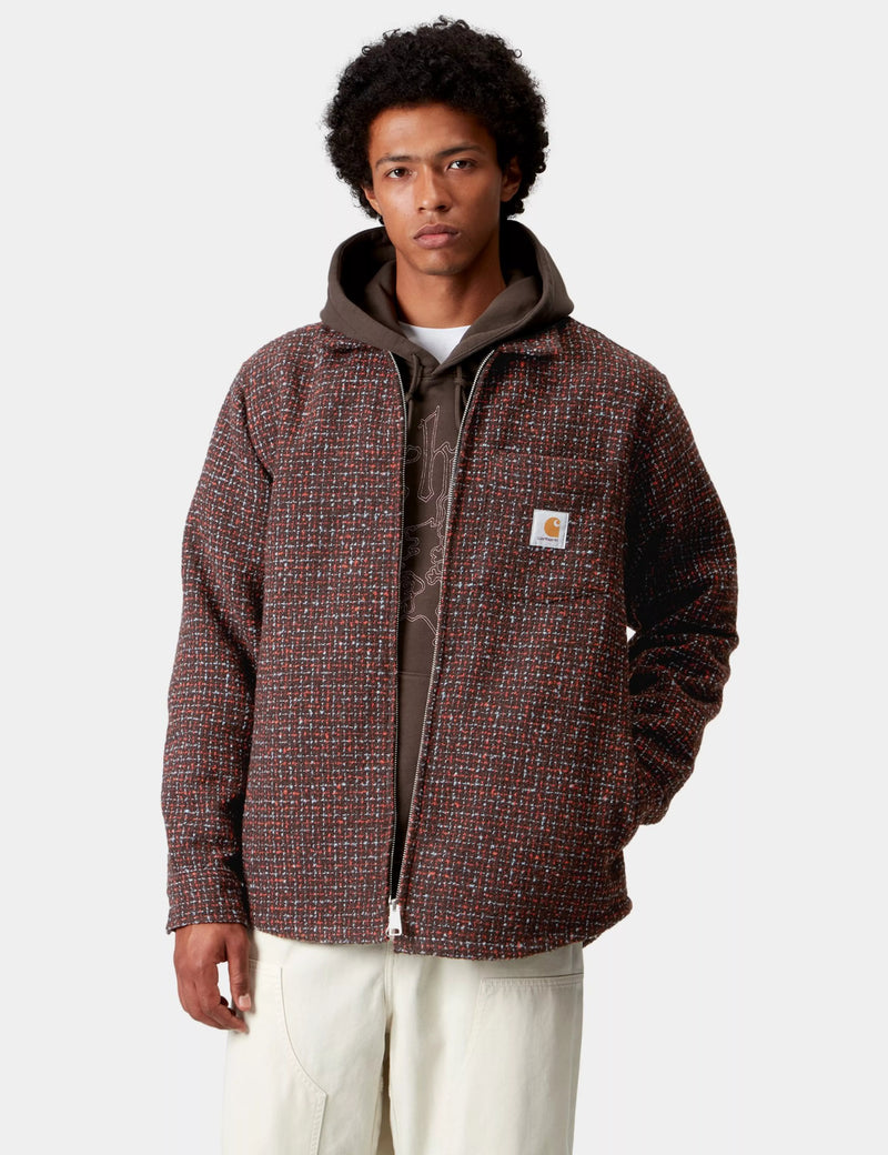 Carhartt WIP Bellamy Over Shirt Jacket (Bellamy Check) - Tobacco Brown