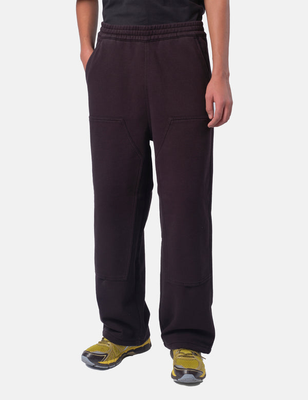Carhartt WIP Double Knee Sweat Pant - Black Stone Washed