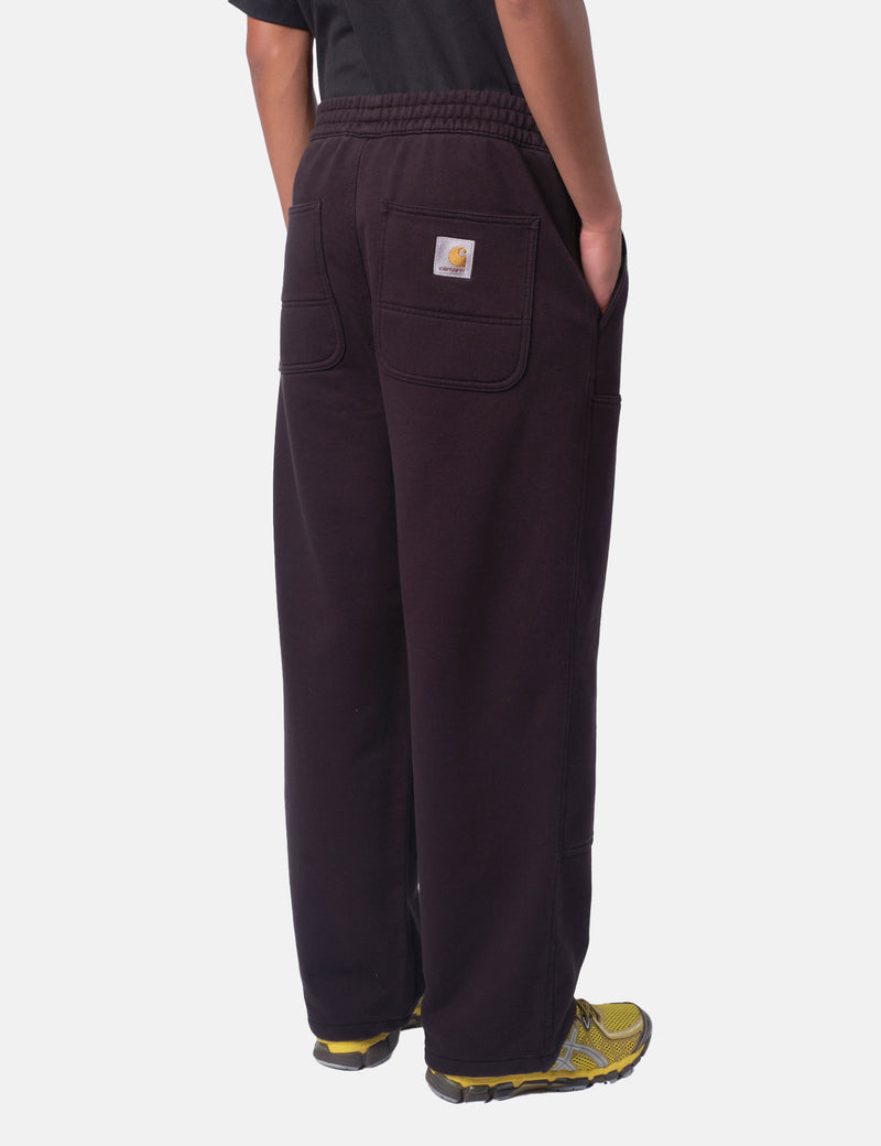 Carhartt WIP Double Knee Sweat Pant - Black Stone Washed