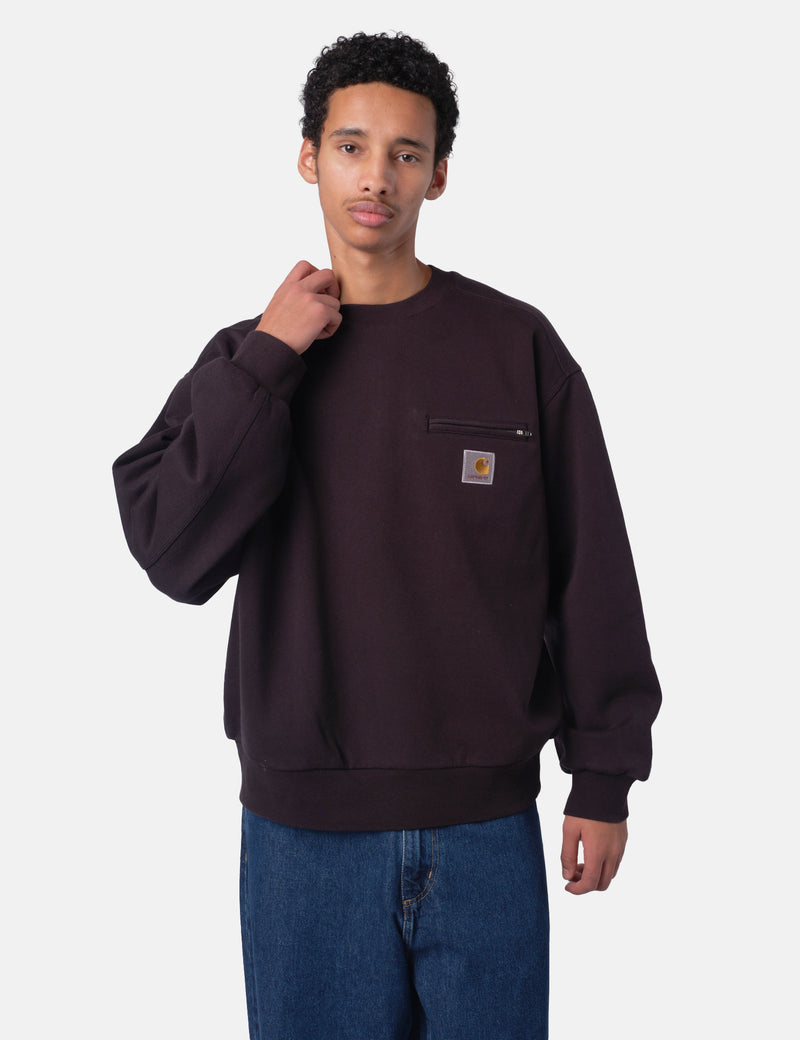 Carhartt WIP Detroit Sweatshirt - Black Stone Washed
