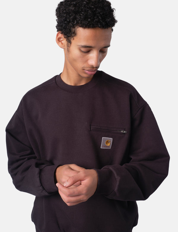 Carhartt WIP Detroit Sweatshirt - Black Stone Washed