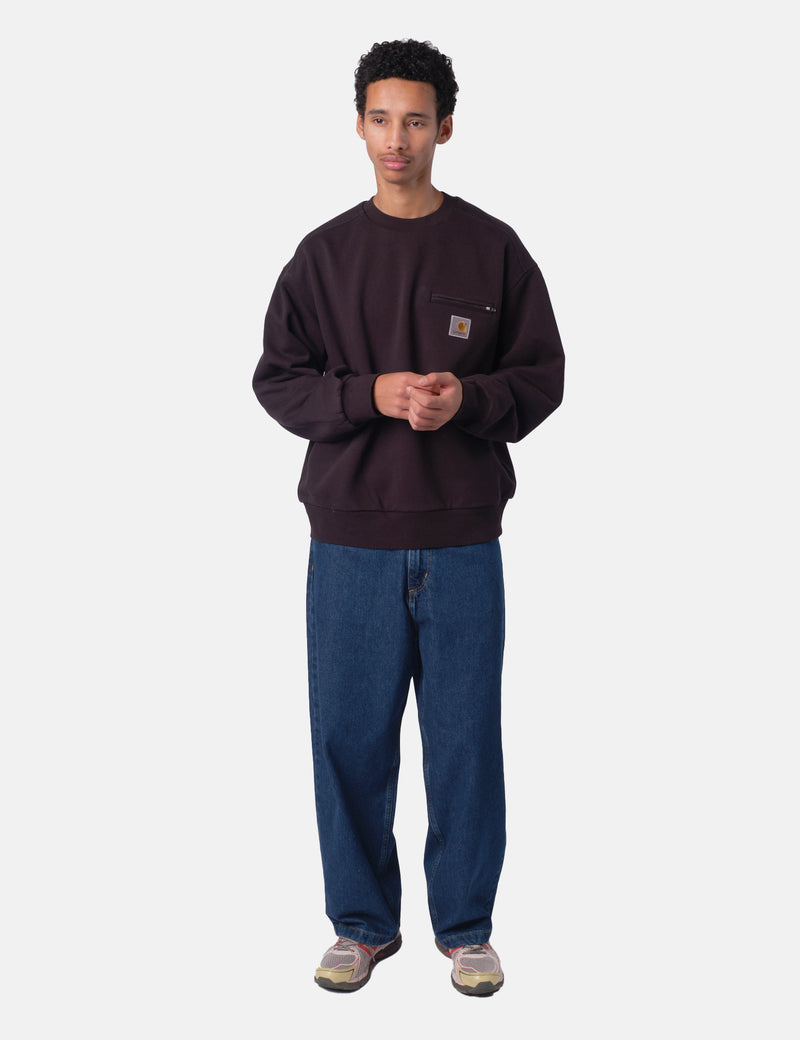 Carhartt WIP Detroit Sweatshirt - Black Stone Washed