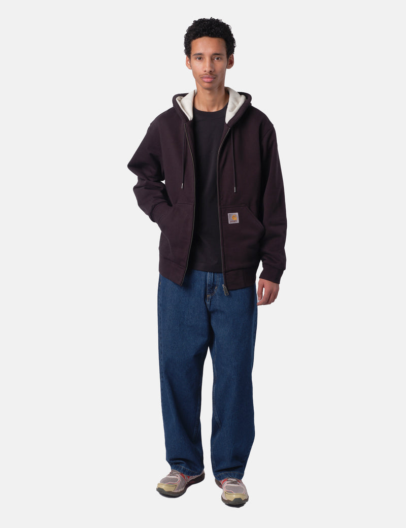 Carhartt WIP Active Sweat Jacket - Black Stone Washed
