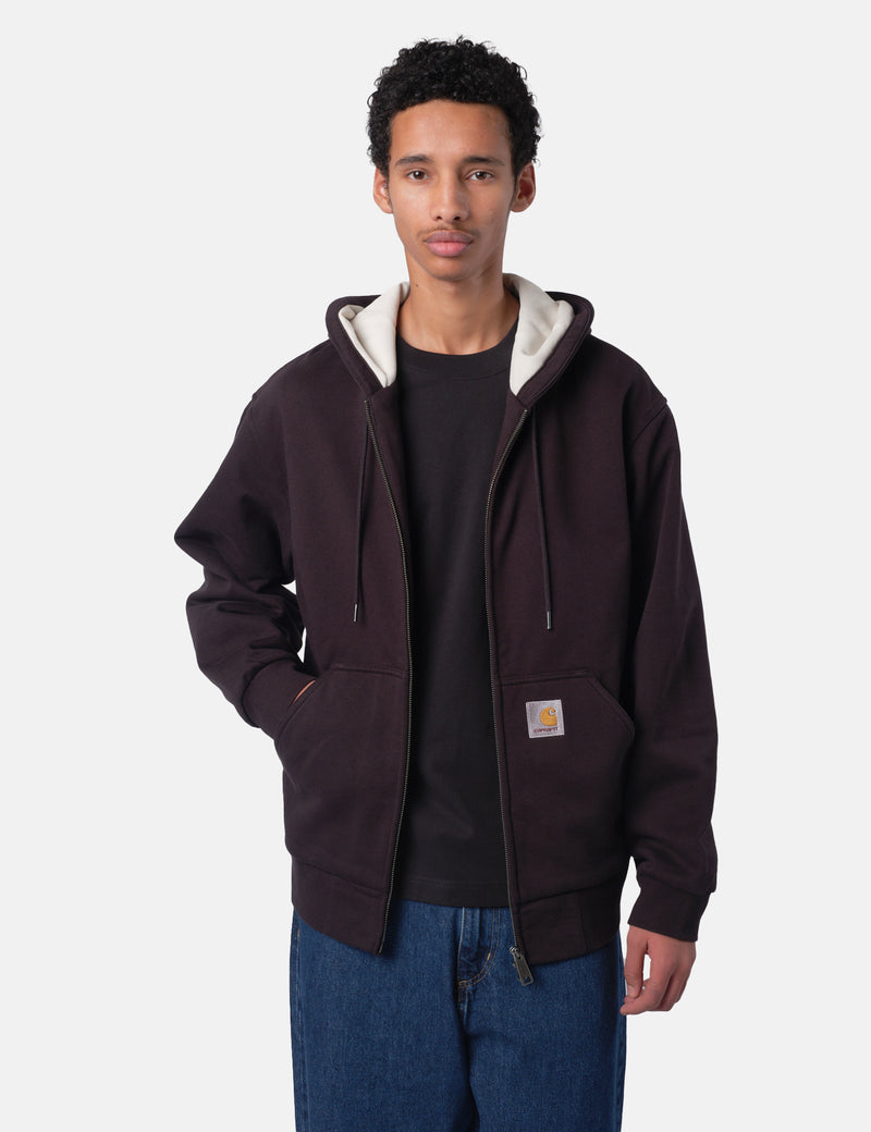 Carhartt WIP Active Sweat Jacket - Black Stone Washed