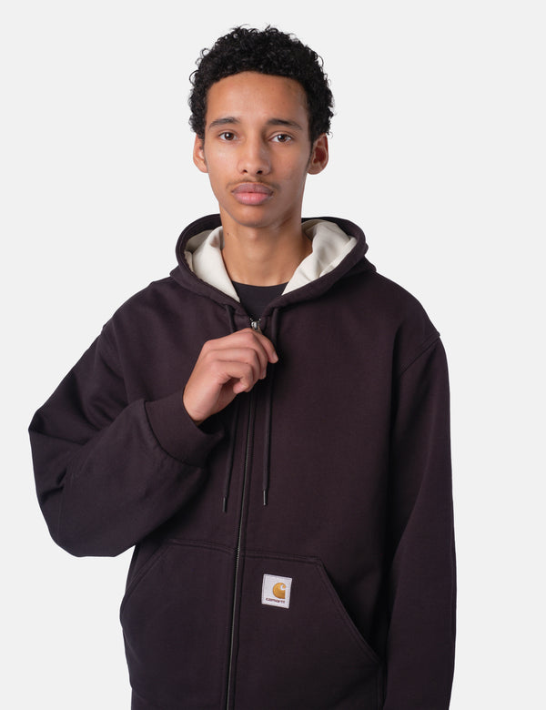 Carhartt WIP Active Sweat Jacket - Black Stone Washed