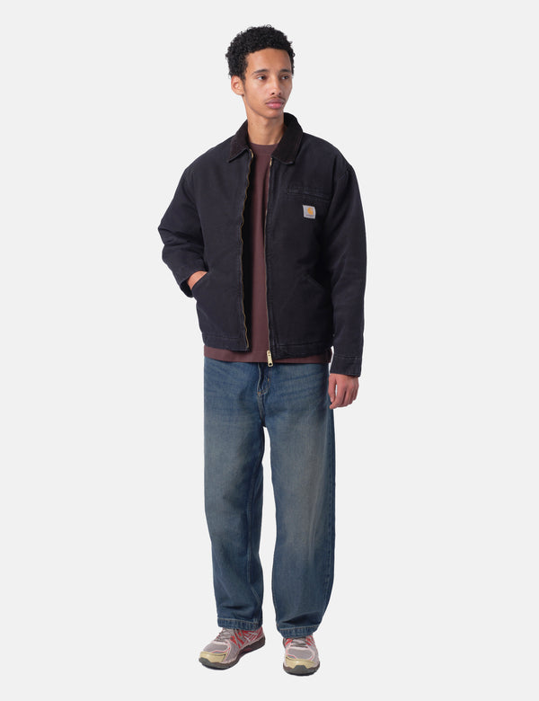 Carhartt WIP OG Detroit Jacket - Black/Black Stone Canvas