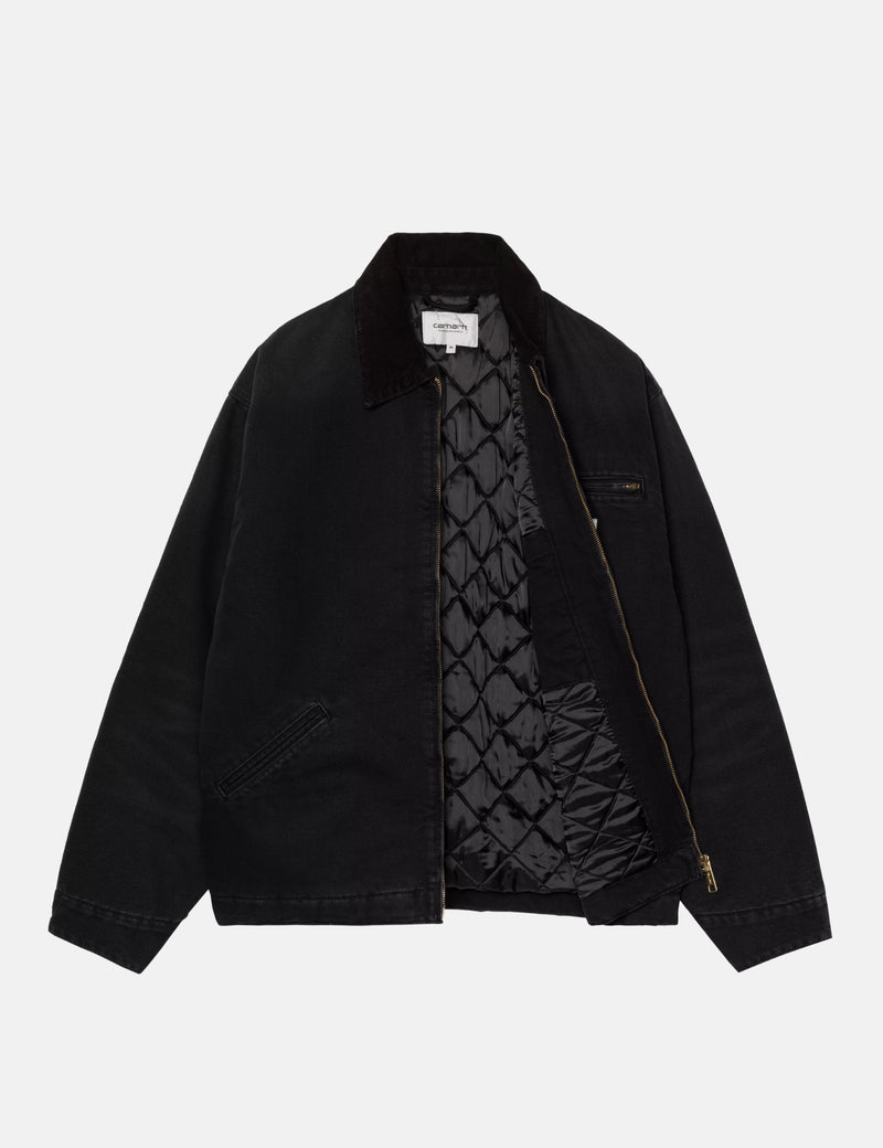 Carhartt WIP OG Detroit Jacket - Black/Black Stone Canvas