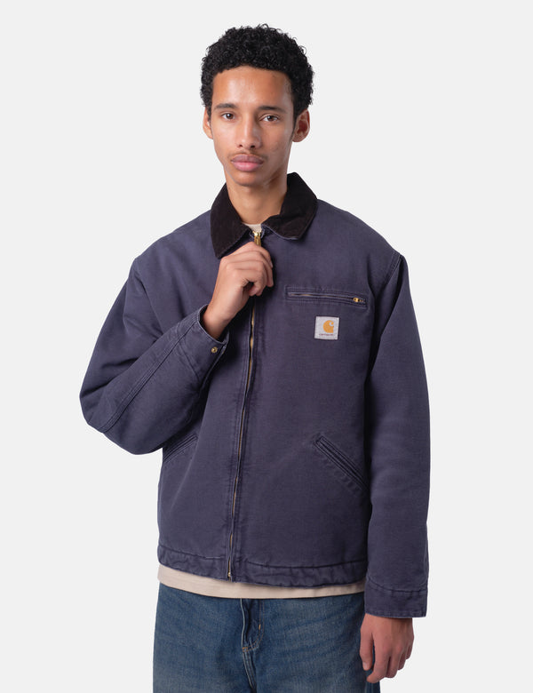 Carhartt WIP OG Detroit Jacket - Dark Navy Blue/Black Stone Canvas