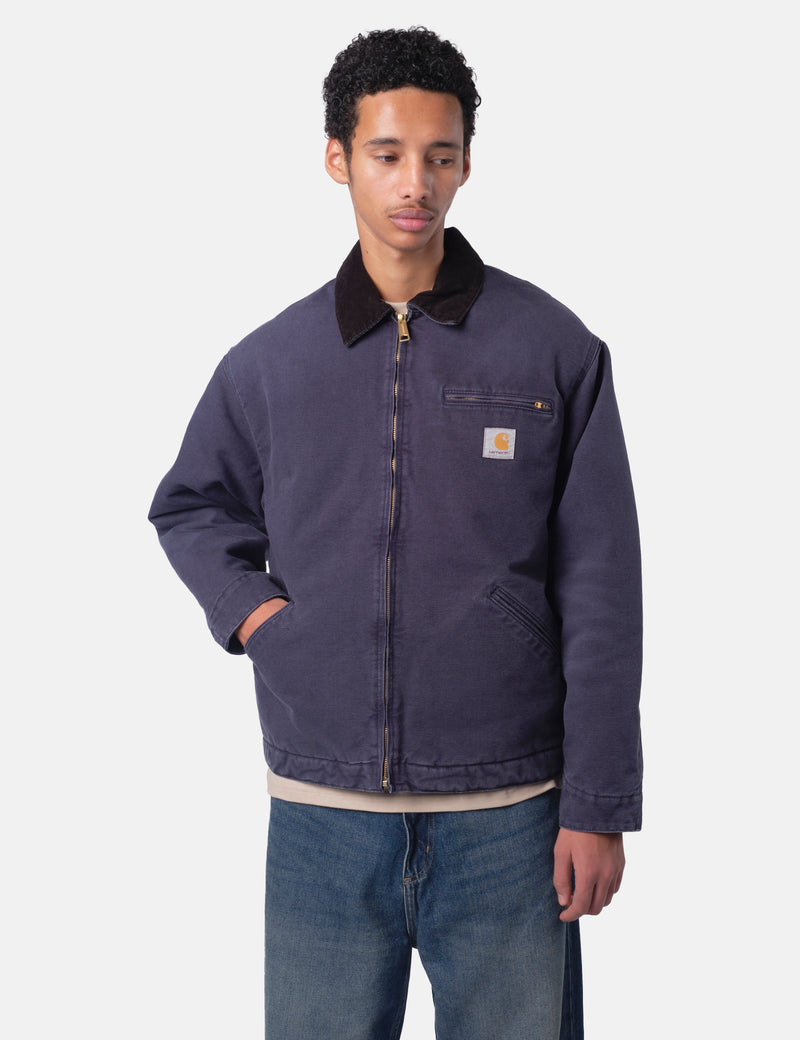 Carhartt WIP OG Detroit Jacket - Dark Navy Blue/Black Stone Canvas