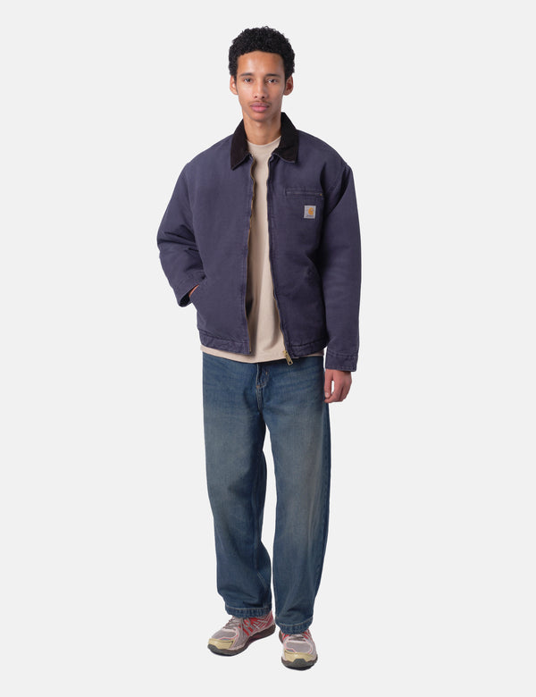 Carhartt WIP OG Detroit Jacket - Dark Navy Blue/Black Stone Canvas